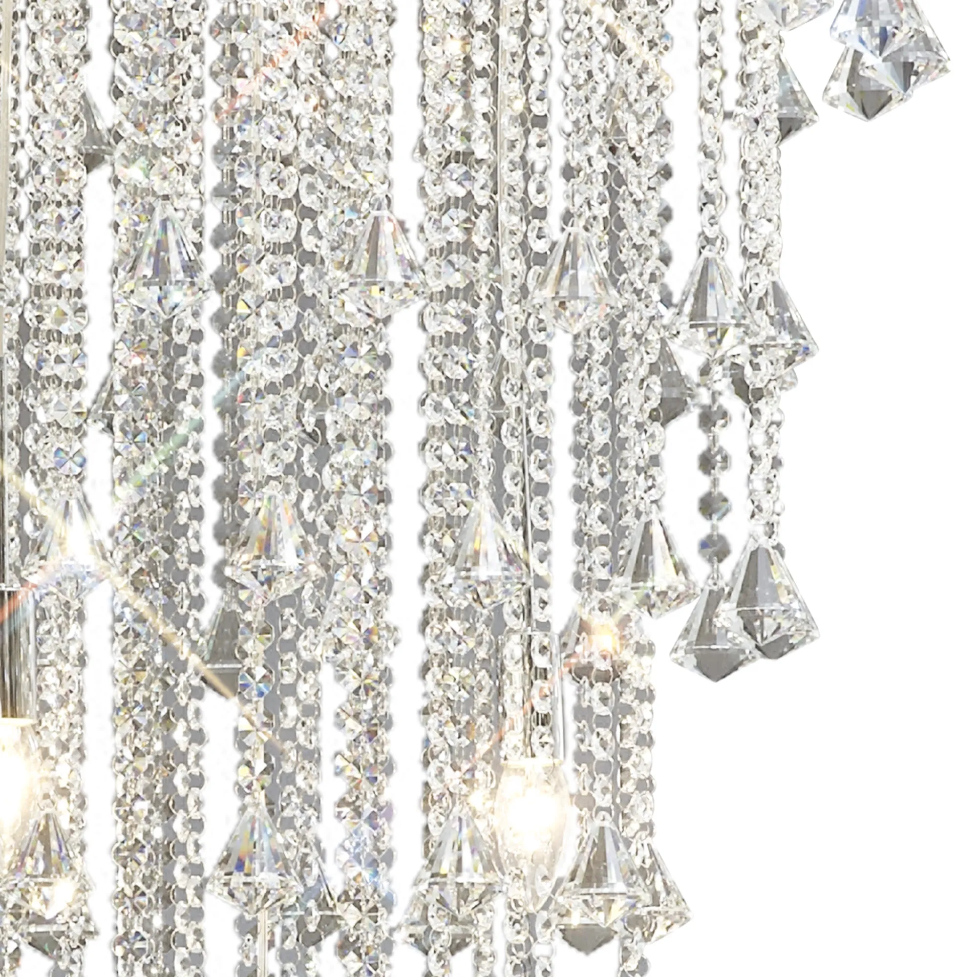 Inina Crystal Chandelier 9 Light (17kg) Polished Chrome IL30775  Diyas Inina Polished Chrome